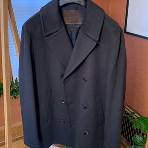 Altea Men's Navy Cashmere Peacoat - size M